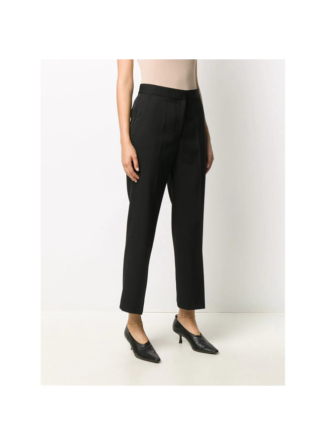 Cropped Pants in Wool in Black