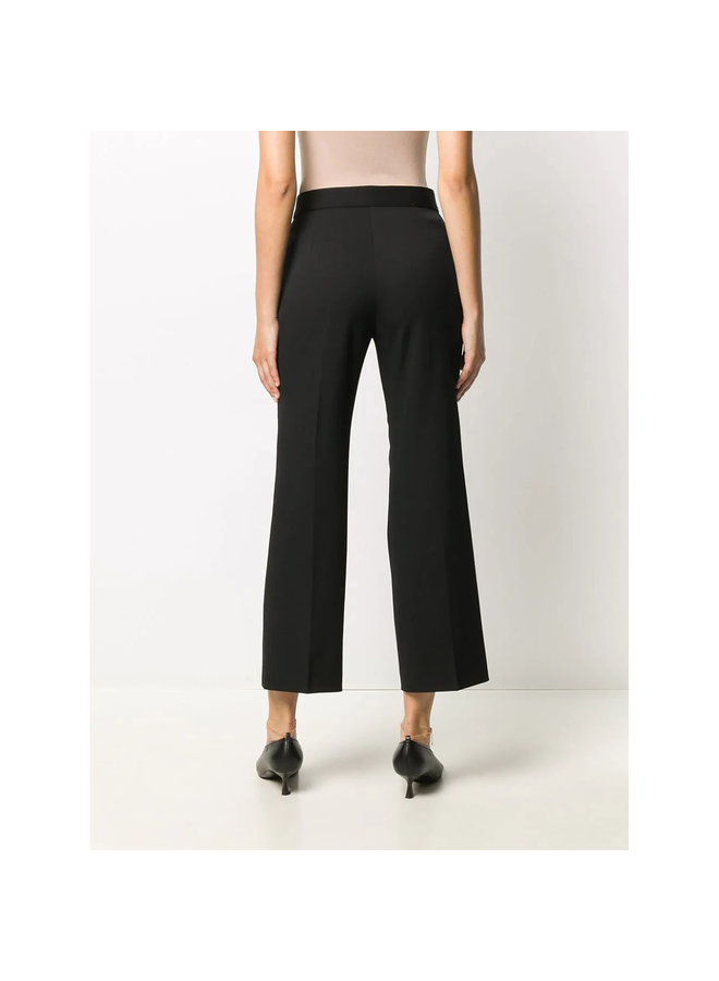 Cropped Pants in Wool in Black