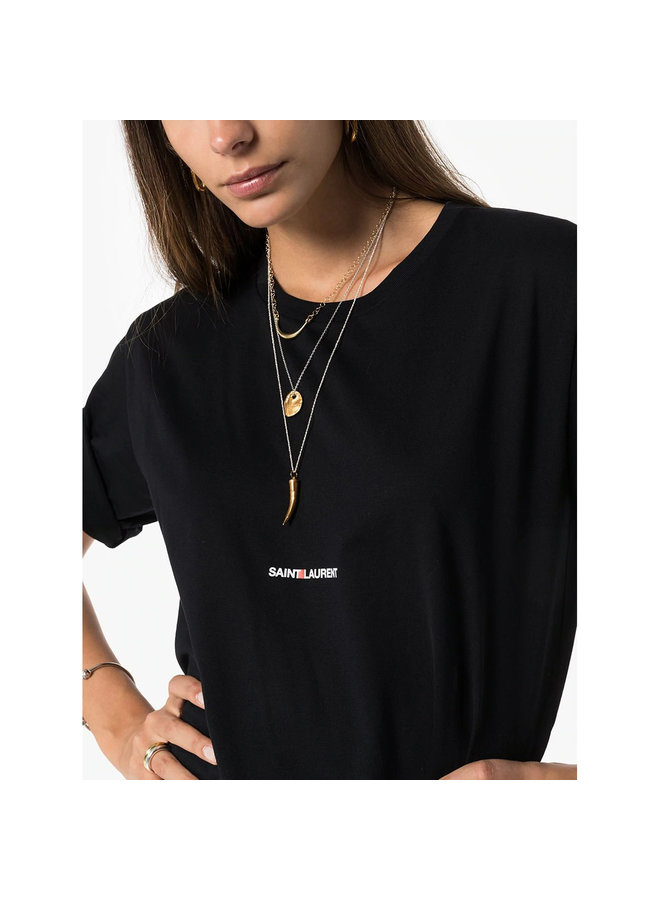 Logo T-shirt in Cotton in Black