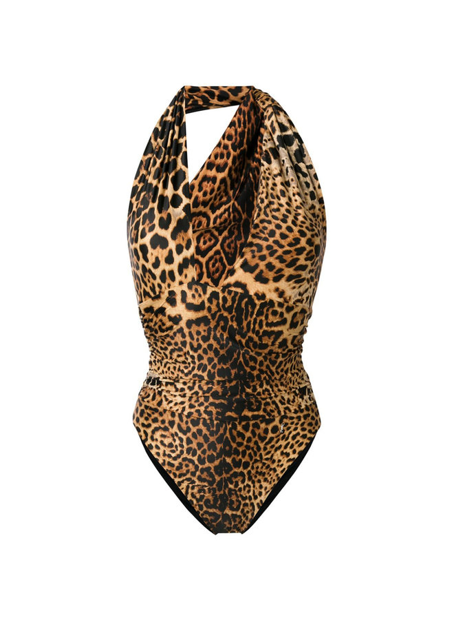 One Piece Swimsuit in Leopard Print