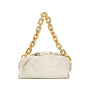 The Chain Pouch Shoulder Bag in Leather in Plaster/Gold