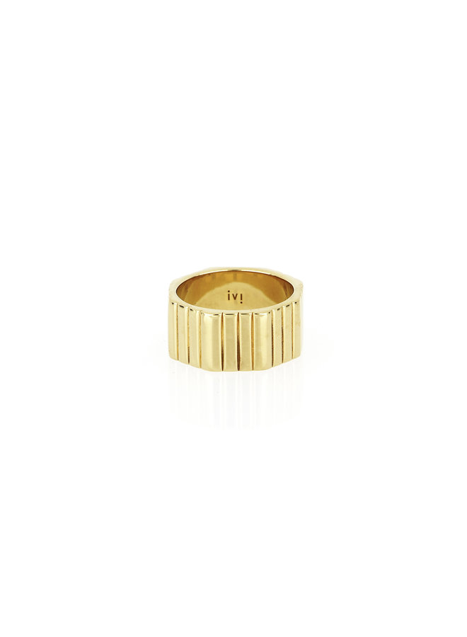 Slot Octagon Ring in Gold