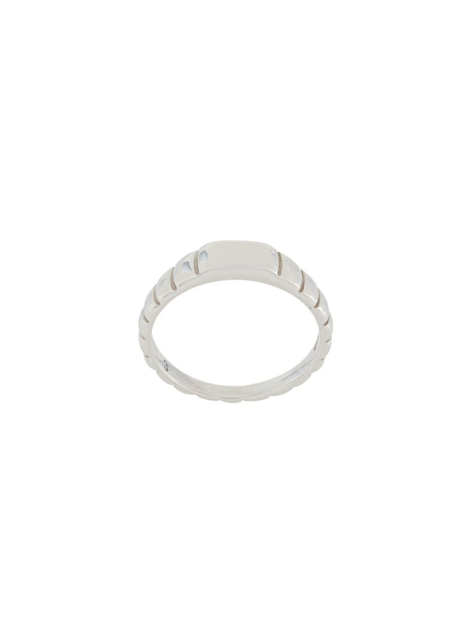 Skinny Signore Signet Ring in Silver