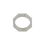 Skinny Slot Octagon Ring in Silver