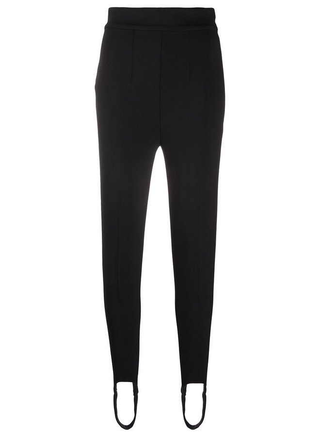 High Rise Leggings in Stretch Wool in Black
