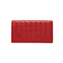Continental Wallet in Intrecciato Leather in Chili Red