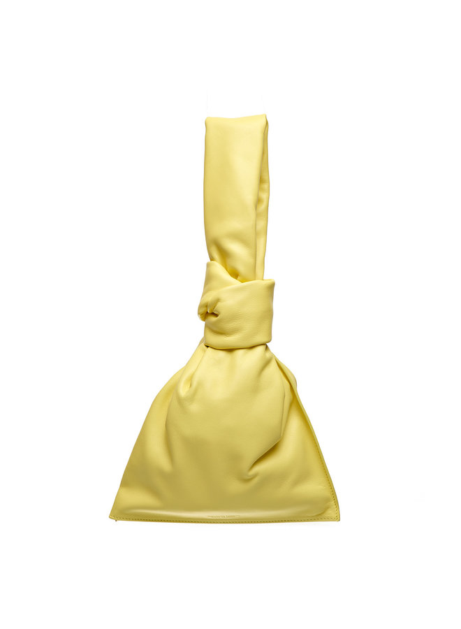 Mini Twist Clutch in Leather in Sherbert