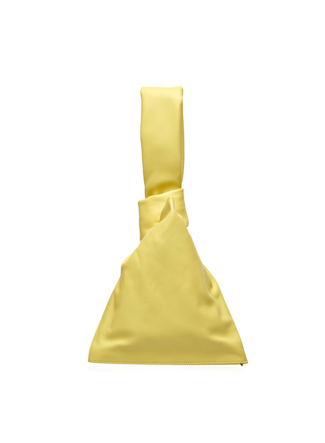 Mini Twist Clutch in Leather in Sherbert