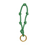 Knots Keyring in Leather in Racing Green