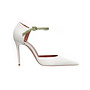 Ursina High Heel Pump in Leather in White