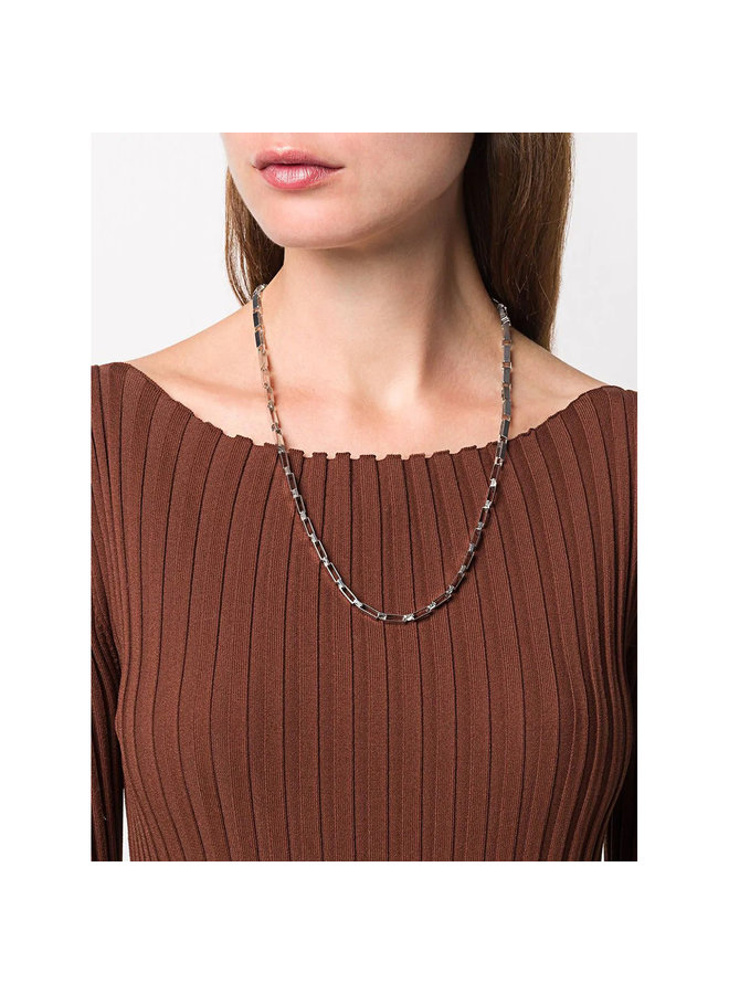 Signora Chain Matinee Necklace in Silver