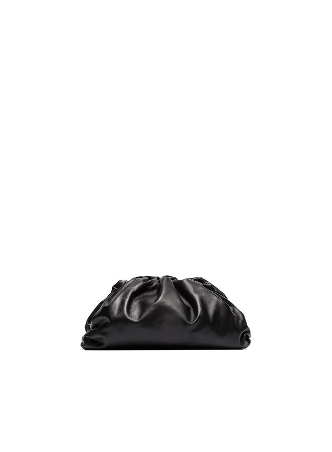The Pouch Large Clutch Bag in Calfskin Napa Leather in Black