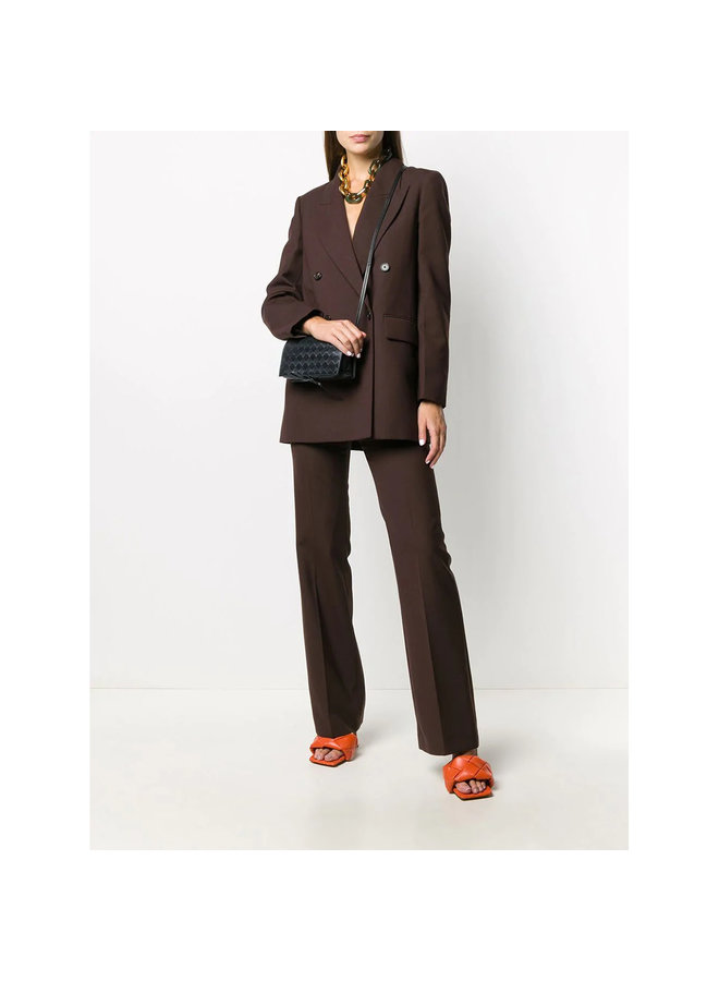 Crossbody Wallet Pouch in Intrecciato Leather in Black