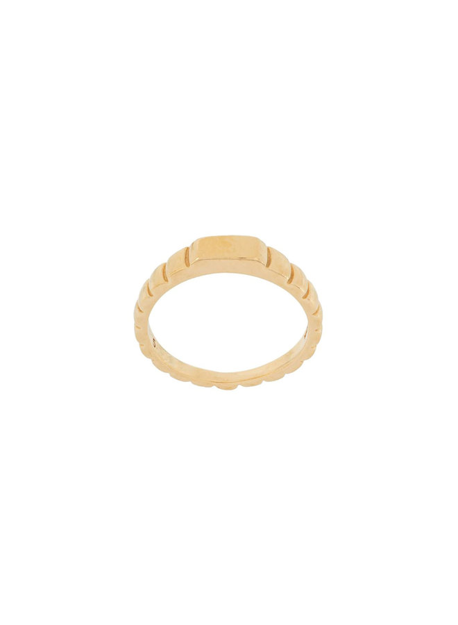 Skinny Signore Signet Ring in Gold