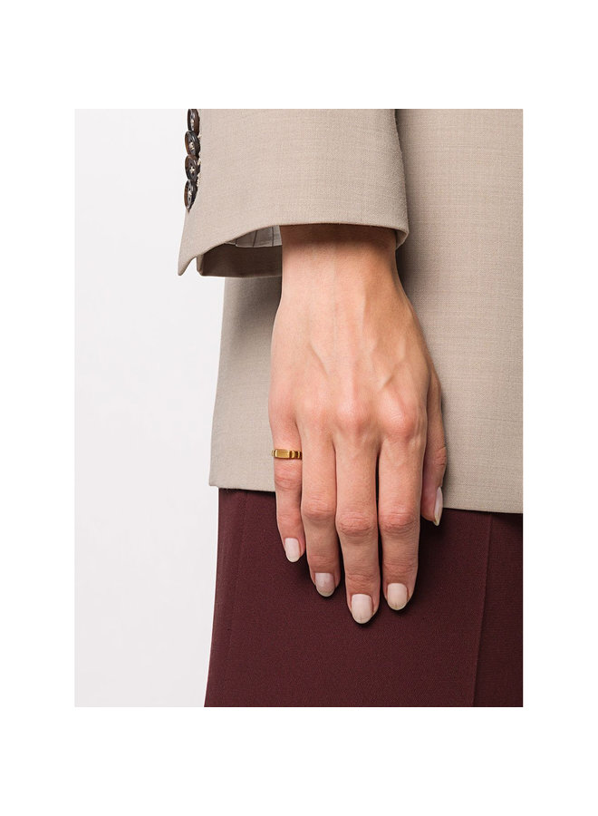 Skinny Signore Signet Ring in Gold