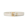 Monogram Leather Belt in Cream