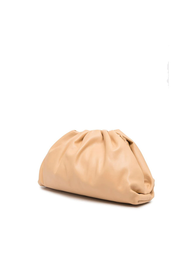 The Pouch Large Clutch Bag in Beige/Gold