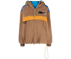 faux shearling hooded jacket