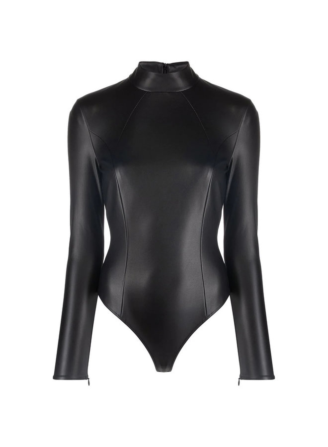 Long Sleeve Bodysuit in Black