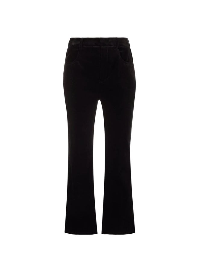 High Waisted Cropped Pants in Black