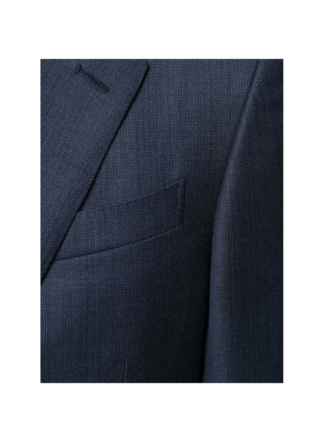 Single Breasted Two Piece Suit in Dark Blue