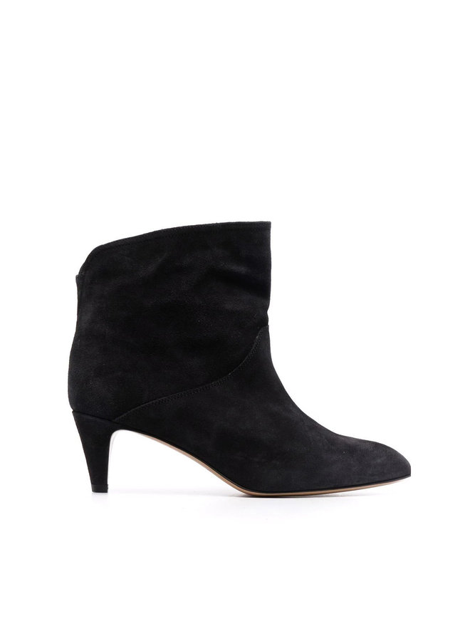 Mid Heel Ankle Boots in Black