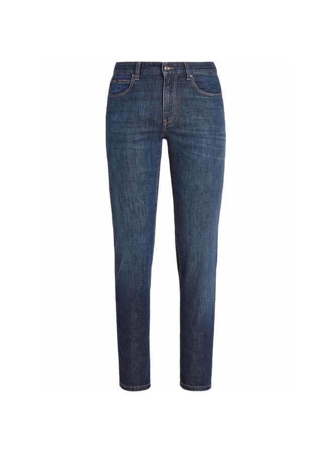 Slim Fit Jeans in Washed Blue