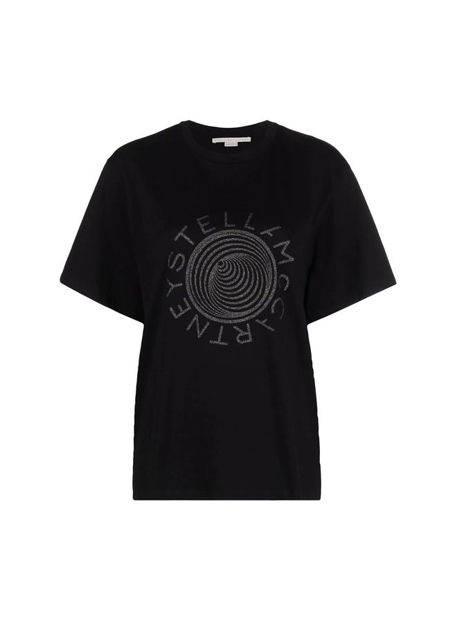Logo Print T-shirt in Black
