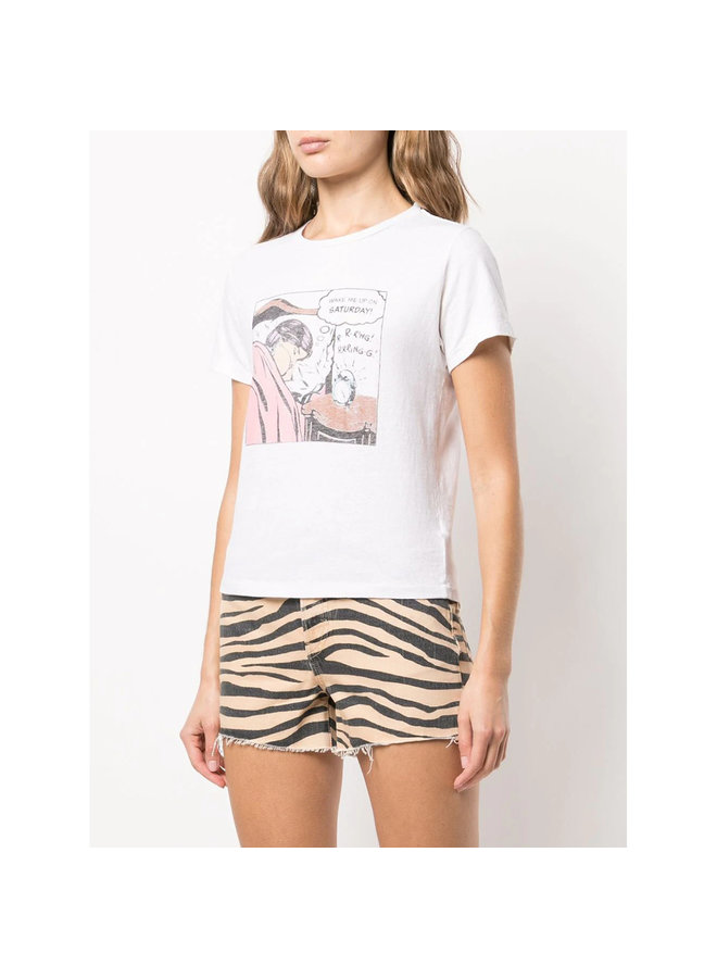 Graphic Print T-Shirts in White