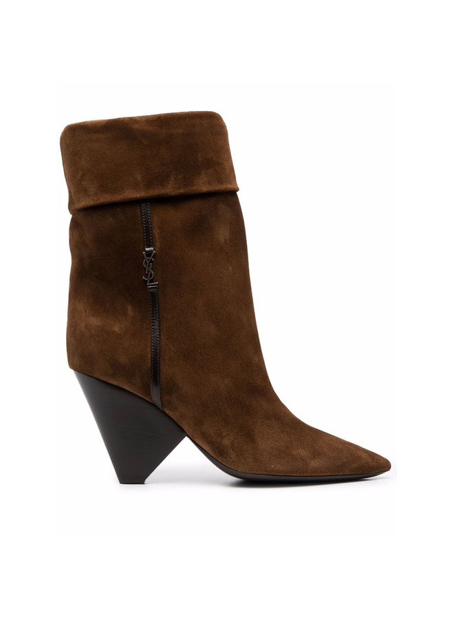Niki Mid Heel Ankle Boots in Choco/Brown
