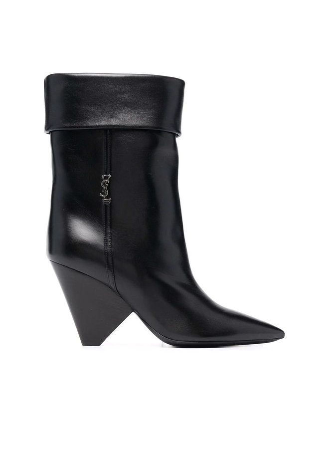 Niki Mid Heel Ankle Boots in Black