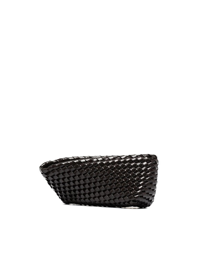 Small Twist Clutch Bag in Brown/Silver