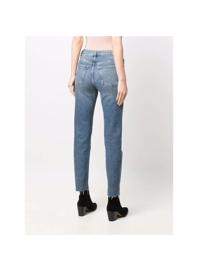 Dempsey High Rise Straight Leg Jeans in Blue
