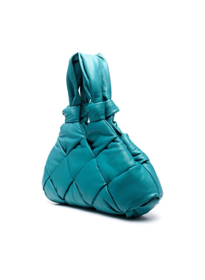 Padded Lock Small Shoulder Bag in Light Blue
