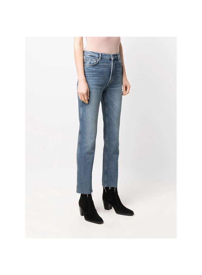 Dempsey High Rise Straight Leg Jeans in Blue