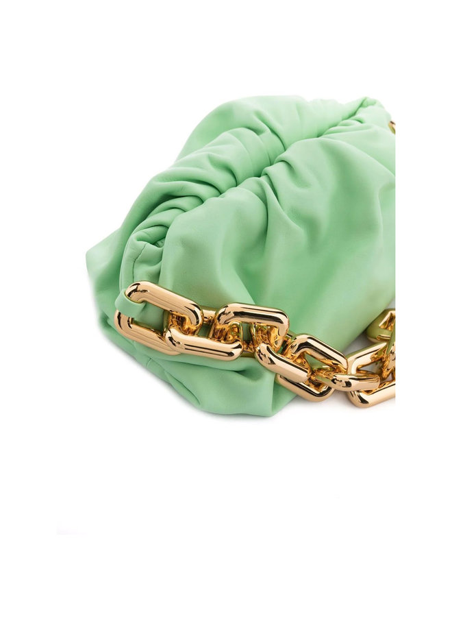 Teen Chain Pouch Shoulder Bag in Wasabi/Gold