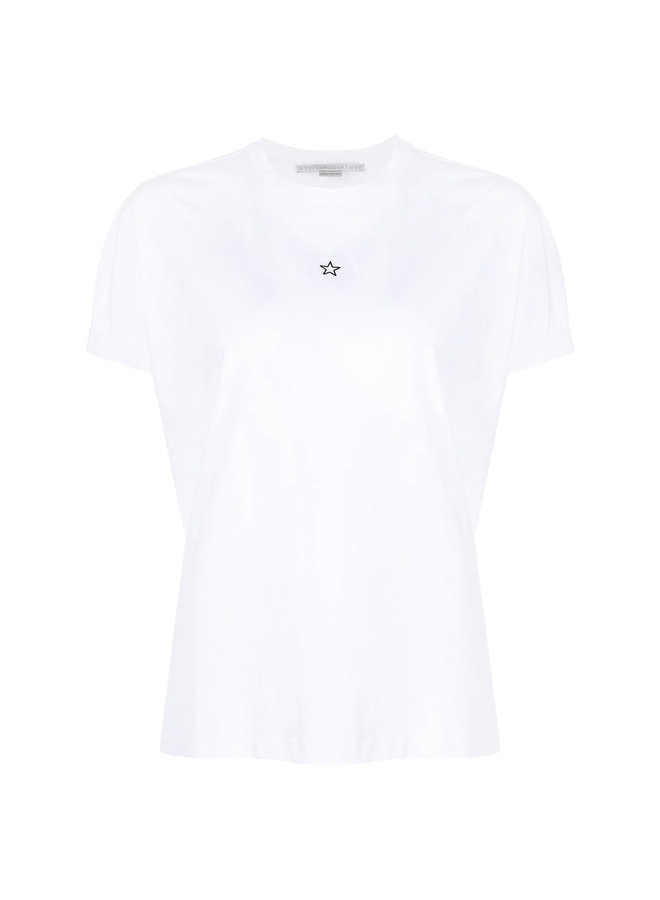 Embroidered Mini Star T-shirt in White