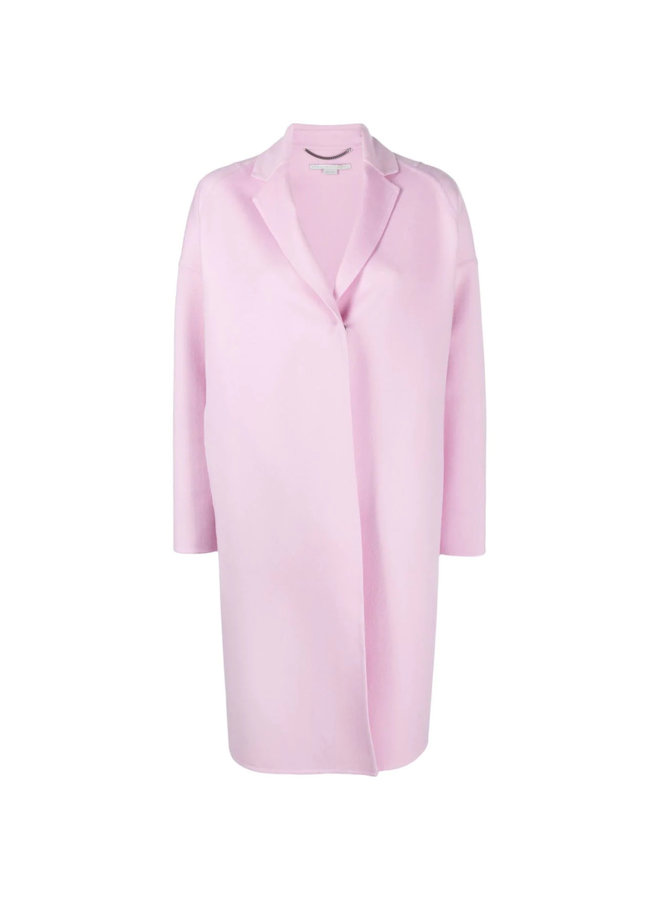 Single Breasted Oversized Coat in Light Pink