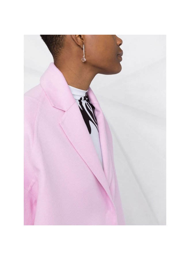 Single Breasted Oversized Coat in Light Pink