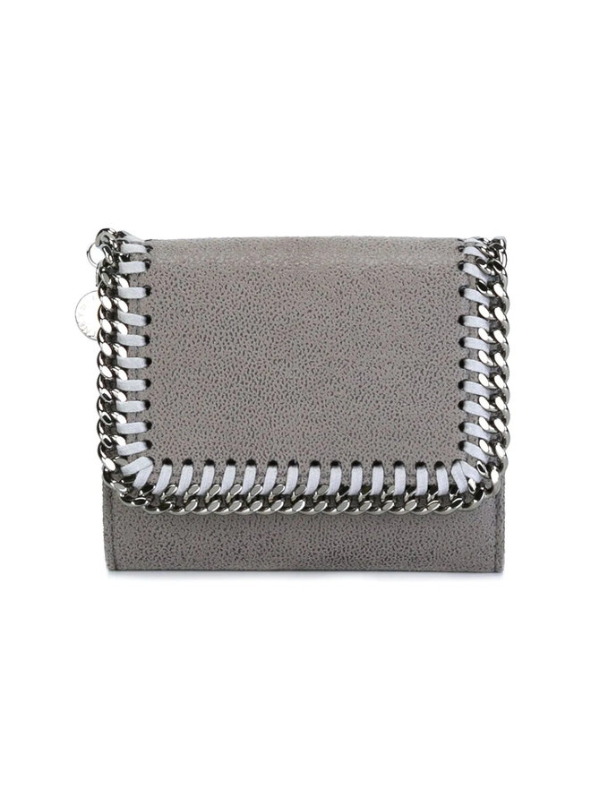 Falabella Small Flap Wallet in Grey/Silver