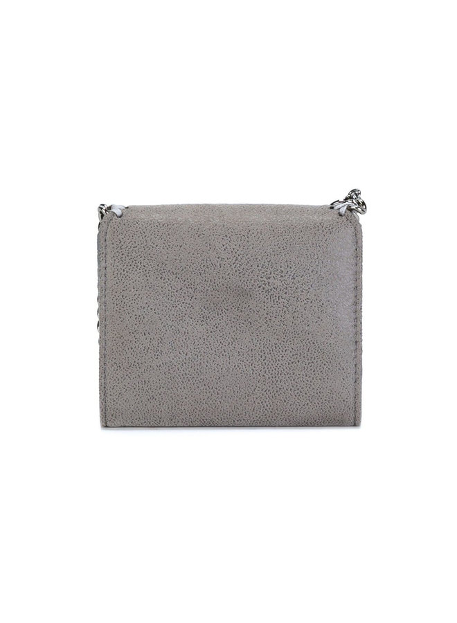 Falabella Small Flap Wallet in Grey/Silver