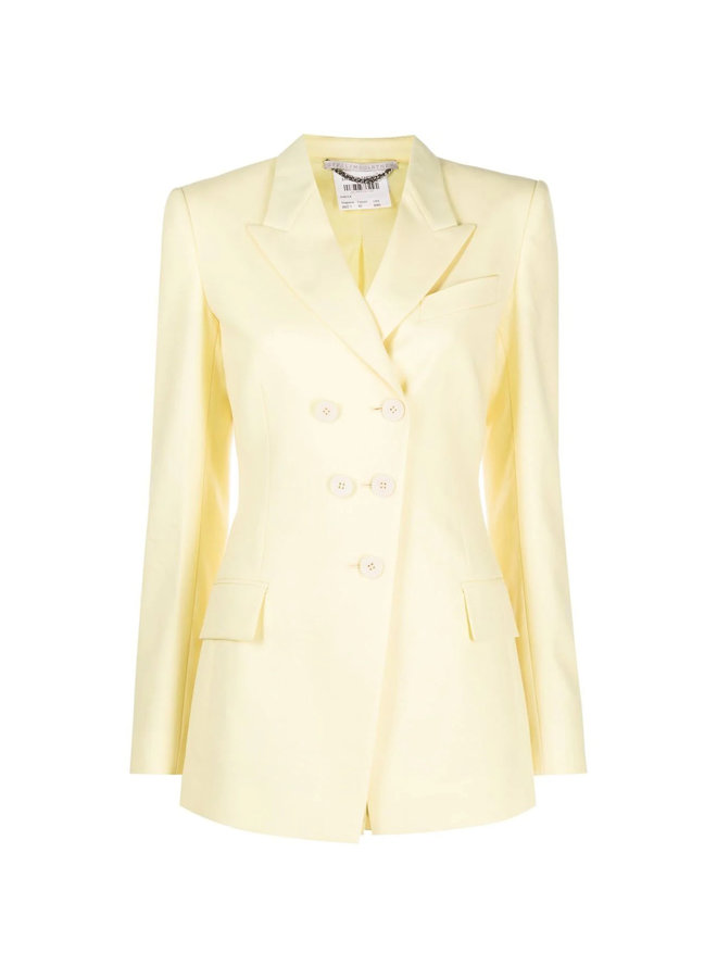Double Breasted Blazer Jacket in Yellow