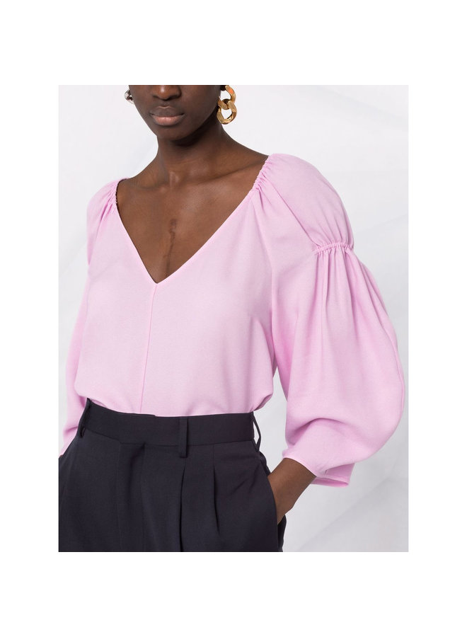 Puff Sleeve Blouse in Pink