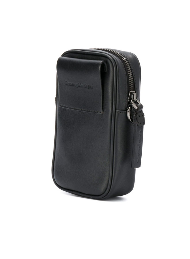 Multi-Pocket Messenger Bag in Black