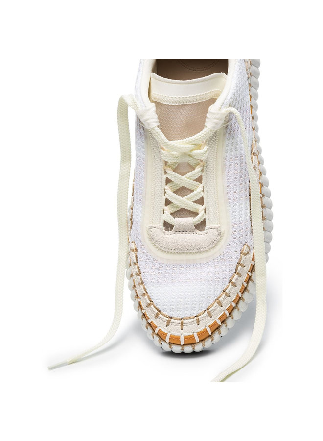 Nama Low Top Sneakers in White-Beige