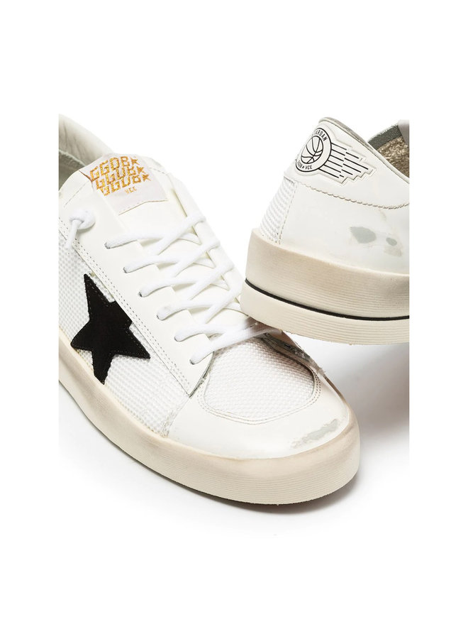 Stardan Low Top Sneakers in White/Black