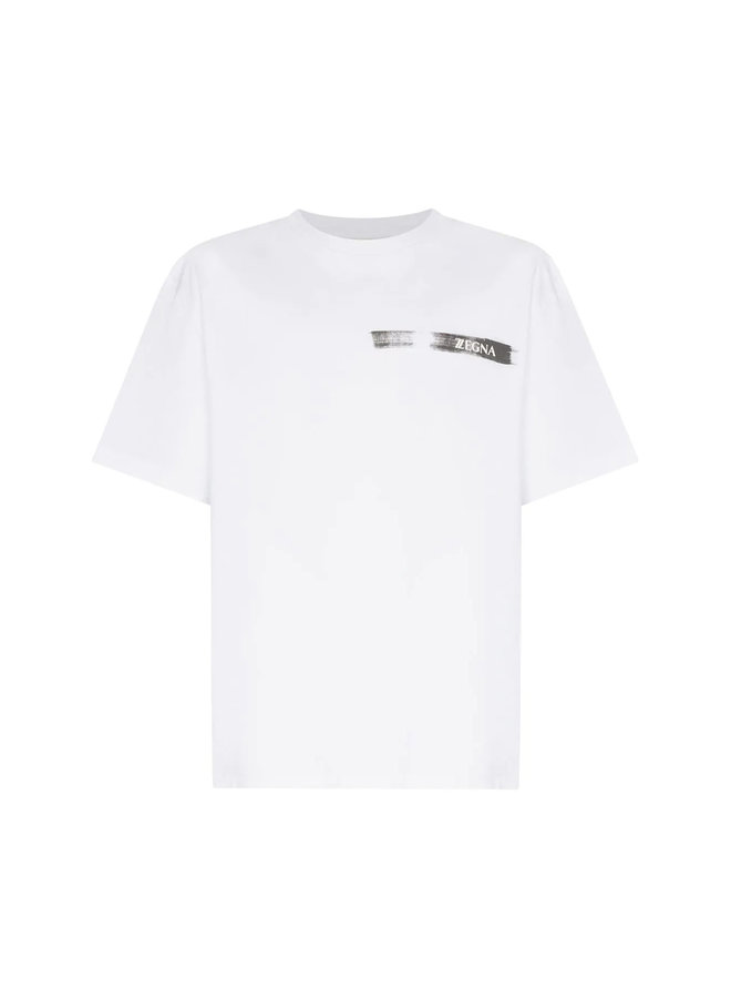 Crew Neck Logo T-shirt in White