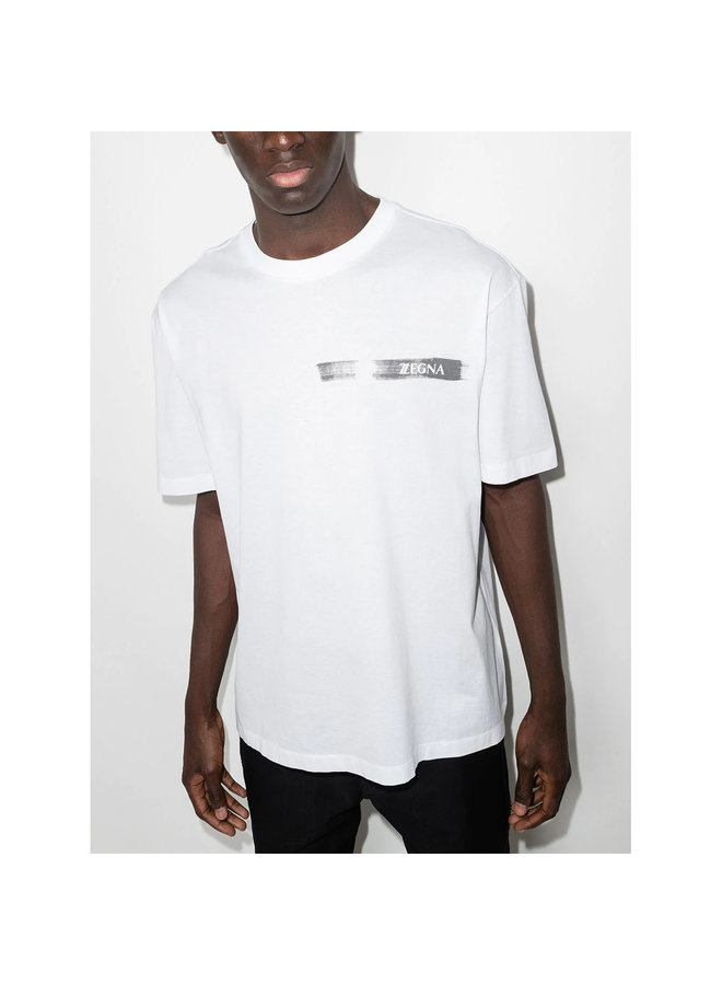 Crew Neck Logo T-shirt in White