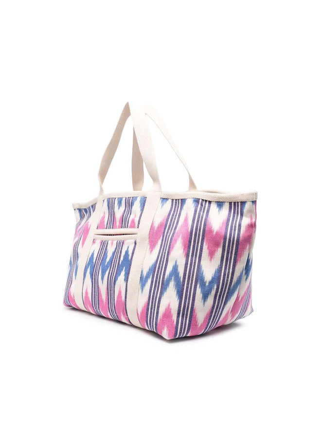 Logo Printed Tote Bags in Pink