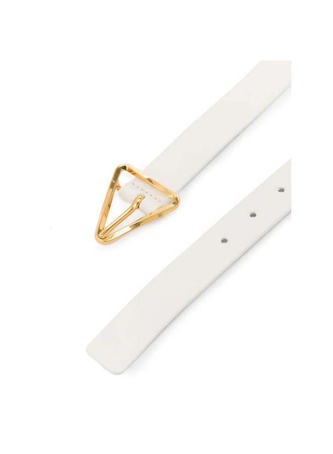 Triangle Buckle Belt in White